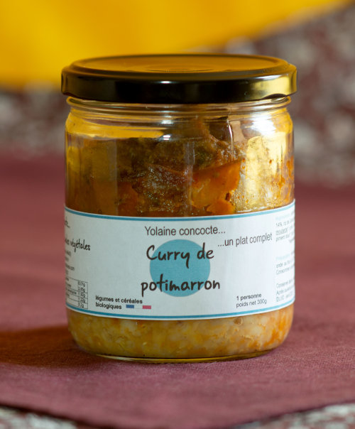 Bocal curry de potimarron par Yolaine concocte à Nantes