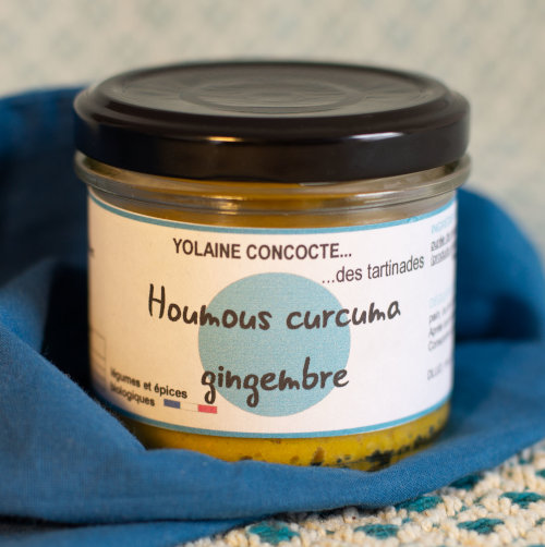 Tartinade Houmous curcuma gingembre - Yolaine concocte