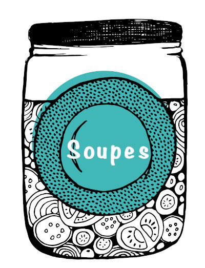 Les soupes proposées par Yolaine concocte